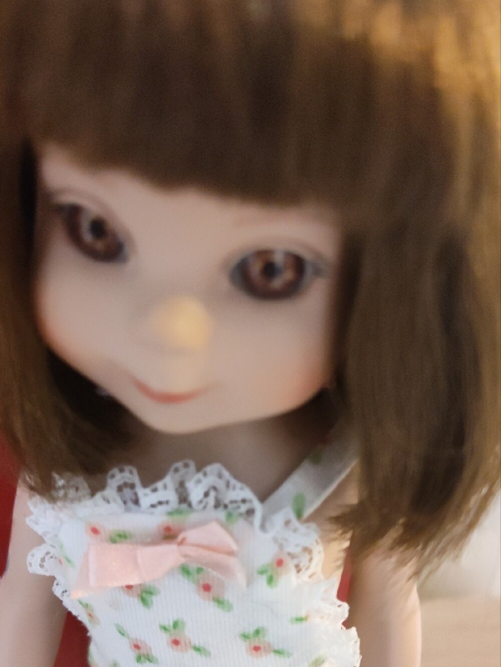 Betsy McCall Brown-Haired Doll in White Floral Outfit - Picture 3 of 9